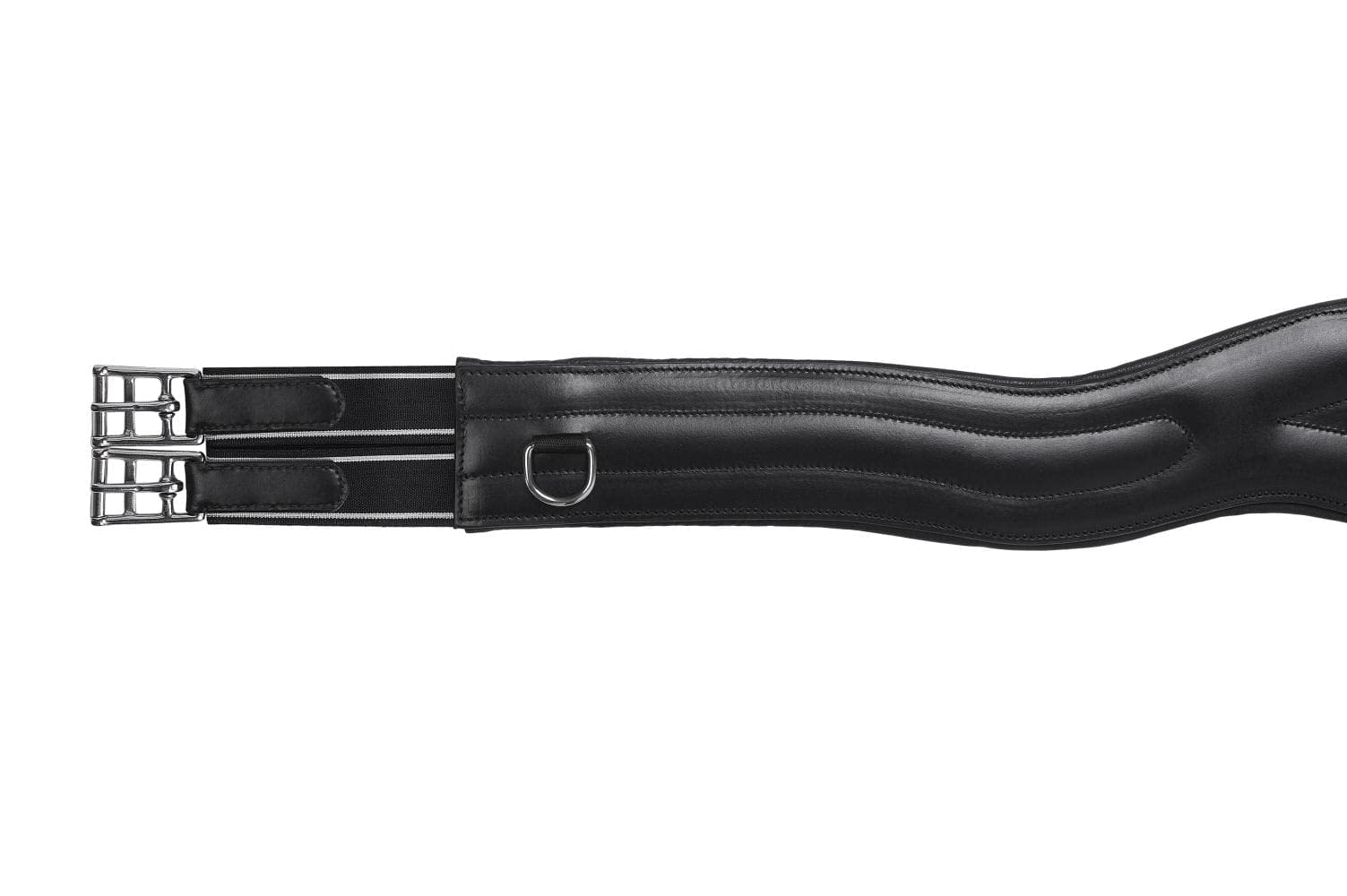 Popręg wszechstronny skórzany START Anatomic elastyczny (czarny, 125 cm)