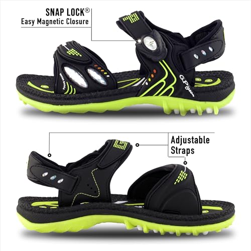 Image of Gold Pigeon Shoes Easy SNAP LOCK Outdoor Water Kids Toddler Sandals for Girls & Boys. Everyday, Vocation, Pool, Summer, Beach Essentials.