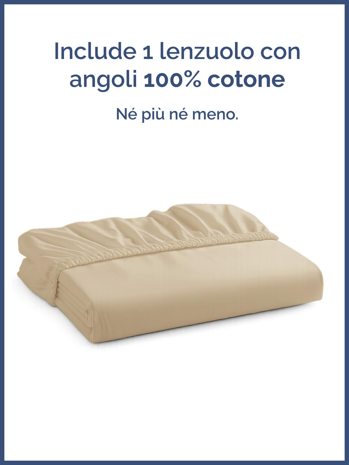 Lenzuolo con angoli 200x200cm - 100% cotone - Lenzuolo con angoli 200x200 per materassi fino a 30 cm altezza - Biancheria premium 400 fili cotone - Certificato OEKO-TEX - Confezione singola - Crema