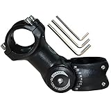 自転車ステム 自転車用ハンドルステム クランプ径28.6mm マウンテンバイク、ロードバイク、クロスバイク対応可能 ブラック0～80度調整可能自転車ステム、コラム、特徴：角度0～80度調整可能、長さ90mmと110ｍｍ、 マウンテンバイク、ロードバイク、クロスバイクに適応 (31.8mm*28.6mm*90mm)