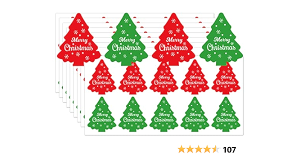 Merry Christmas Stickers Envelop Seal Labels Christams Tree Sticker Christmas Tags Xmas Holiday Stickers for Cards Gift Envelope Decorative Seals 2.2