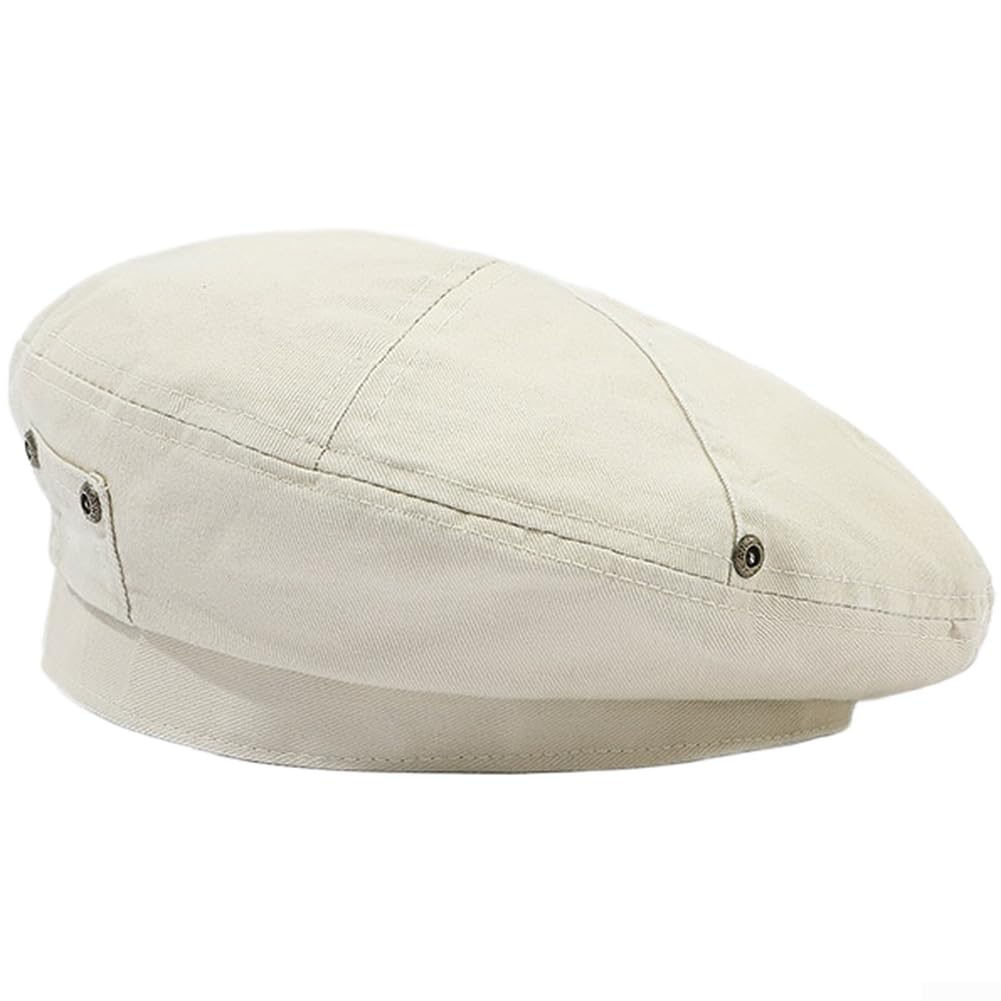 para boina de Algodón Lavado para estilo Japonés Vintage para Mujer