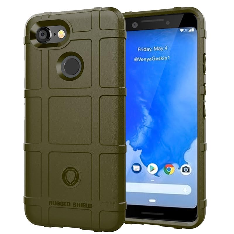 Case Compatible with Google Pixel 3 Shockproof Anti-Drop TPU Soft Shell Cover Green