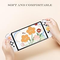 Vista 5 de PERFECTSIGHT Switch Thumb Grips Cute Flower Joystick Caps for Nintendo SwitchSwitch LiteSwitch OLED, 4 PCS Thumbstick Cover Analog Stick Button