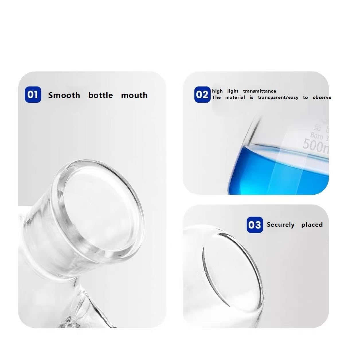 Frasco de succión de vidrio de borosilicato, artículos de filtro de vacío de laboratorio de 125-1000 ml | Botella de filtro de vidrio de brazo lateral a prueba de calor for experimentos de filtración al vacío de laboratorio(500mL)
