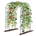 Aohanoi Garden Arch Trellis for Climbing Plants,7.22 FT Tall Large Arbour Archway for Rose Vine Cucumber Vegetables,Wide Garden Arch for Lawn,Party,Ceremony Wedding Decoration