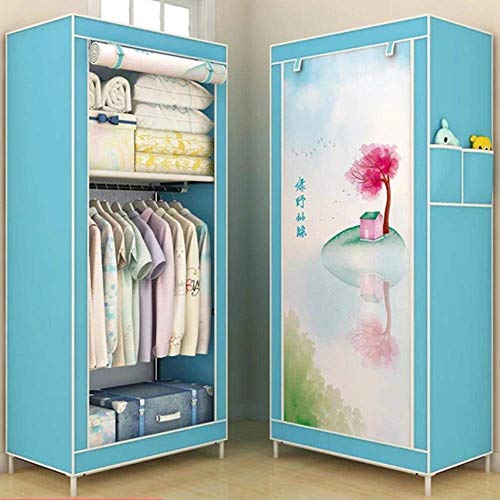 Armoire en tissu pliante 4 compartiments pour rangement de vêtements