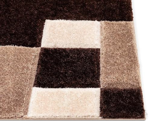 Image of Modern Fluffy Silky Micro Fiber Polyster Carpet /Runner for Bedroom, Study Room, Playing Room, Guest Room ETC 5x8 Feet C-17
