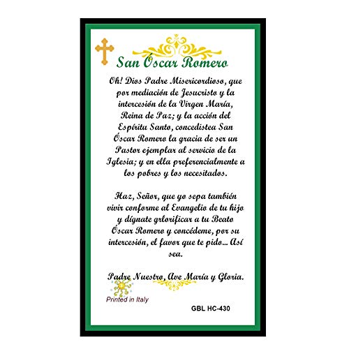 San Oscar Romero San Romero Monseñor Romero Patron of El Salvador Blessed Prayer Card Silver Oxidized Medal or Medal with Stainless Steel Chain Make your Choice