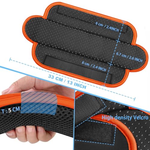 Image of ZINZ 2-Pack Universal Shoulder Pad with Ultra Thick Cushion for Bag Luggage Bag Crossbody, Plus Long & Anti-Slip & Breathable,Grey-Orange Edge