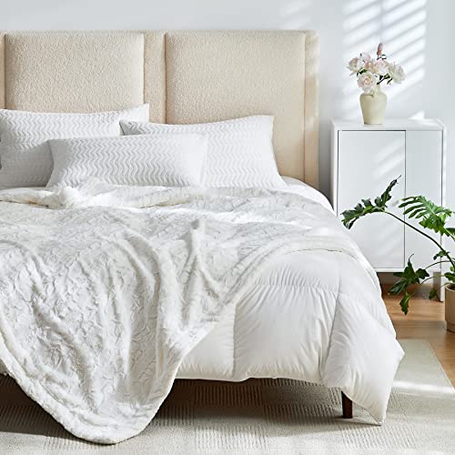Wajade Fluffy Sherpa Fleece Blanket Gray Faux Fur Bed Throw Super Soft Warm Large Blanket for Bed Sofa Car,130x160CM - Image 3