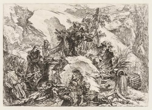 Tableau Ruines de Groteschi Piranesi Décoration Murale Salon pour Supprimer le Vide Visuel