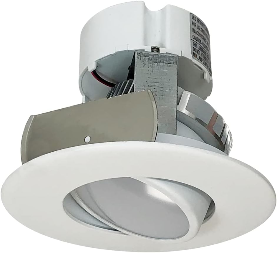 Nora NOX-43430WW 4" LED Adjustable Retrofit, 700 Lumens/10.5W, 3000K, White Finish