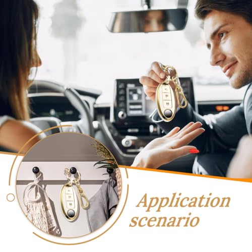 Image of Key Fob Cover for Nissan, Gold Polished Carabiner
