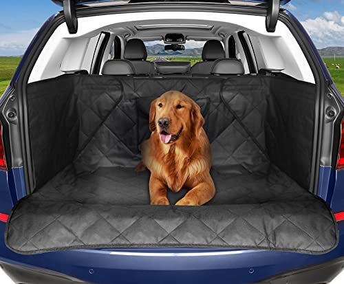 Tapis de Protection Universel pour Coffre de Voiture - Double Couche - avec Protection latérale - Imperméable et indéchirable-Facile d'entretien-Noir-Tapis antidérapant pour Voiture(130x104x43cm) Cover