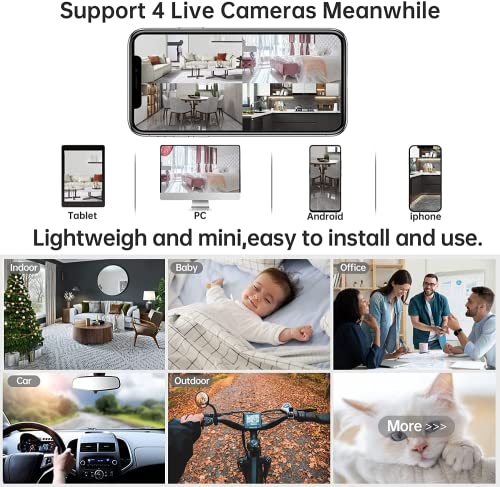 Smart Wireless Surveillance Security Cam Motion Detection 1080p HD Camera Home Security Camera,Night Vision Indoor/Outdoor Camera Dog Pet Camera for Mobile Phone Applications in Real Time - Image 4