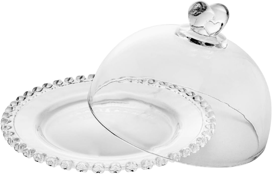 LYOR – Queijeira de Cristal com Tampa Coração 19,5cm x 13cm