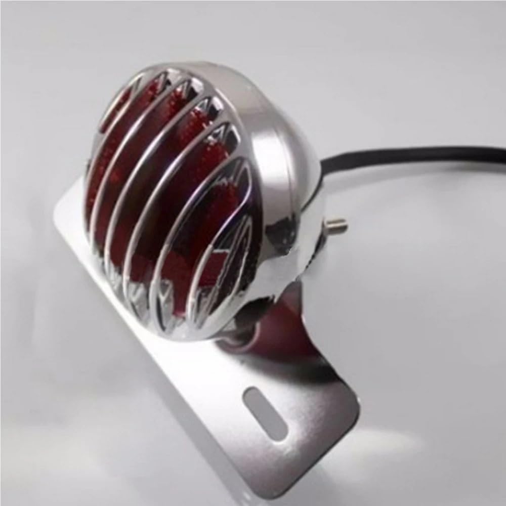 Tylne światło stopu motocykla Lampa tylna z uchwytem na tablicę rejestracyjną(Silver)