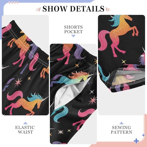 Unicorns Pajama Pants Colorful Pajama Bottoms Soft Sleep Pjs Lounge Pants S4