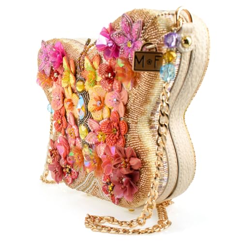 Mary Frances Take Flight Beaded Handbag Butterfly Crossbody Bag, Multicolor3