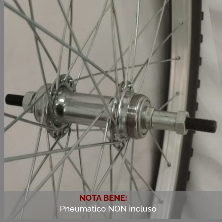 Roue Arrière Vélo 24 X 1,75 Avec Roue Libre 6 Vitesses - Jante Alu, Rayons Acier, Axe 125 Mm, Flasque Et Écrous Inclus