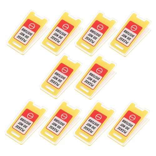 Operitacx 10個アクリル製 耐久性メモクリップ 省スペース設計 デスク用 警告サイン 仕事効率化 オフィス用便箋ホルダー 同僚リーダー向け