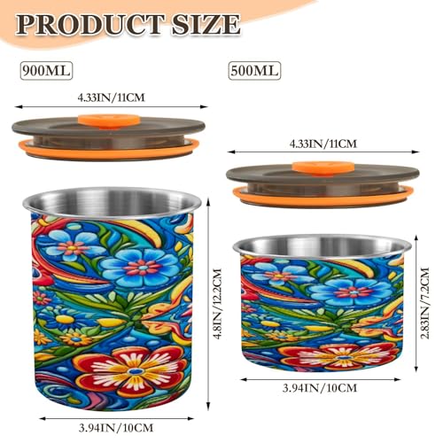 Envase para café ATTX de acero inoxidable 900 ml con tapa hermética miniatura 2