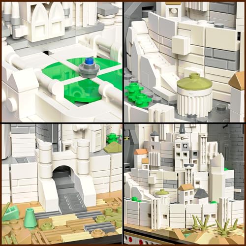 Image of MOC Castle Architecture Mini Building Block Set with Light, Compatible with Lego Ideas STEM Building The City Lord Set for Adult Film Fans,STEM Christmas Birthday Gift Toy for Boy Kids 8-14 1680PCS