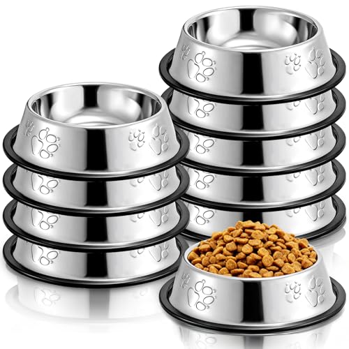 10 Pack Stainless Steel Cat Bowls (XS)