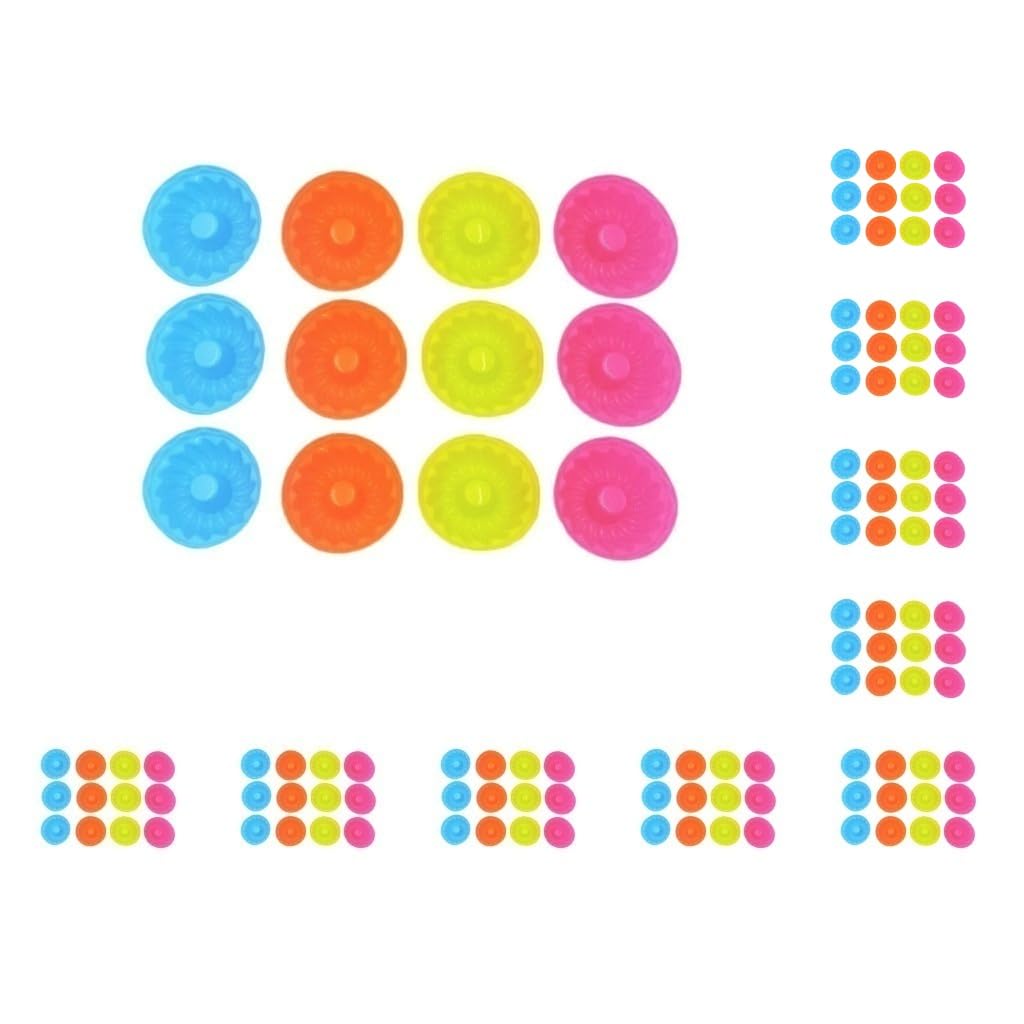 Juego de 10 moldes reutilizables para pasteles, fondant, magdalenas, magdalenas, herramienta para hornear, sin BPA, apilable