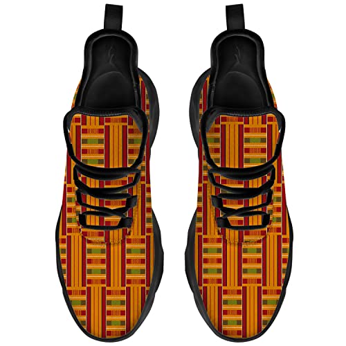 Ciadoon Kente Shoes for Men Women Road Running Shoes Walking Tennis Sneakers Athletic Lightweight Shoes3