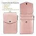 Teskyer Badge Holder with Side Zip Pocket, Multiple Card Slots Leather ID Holder Wallet with Neck Lanyard for Office Staffs, Teachers/Students, Couriers, Workers, Rose Gold