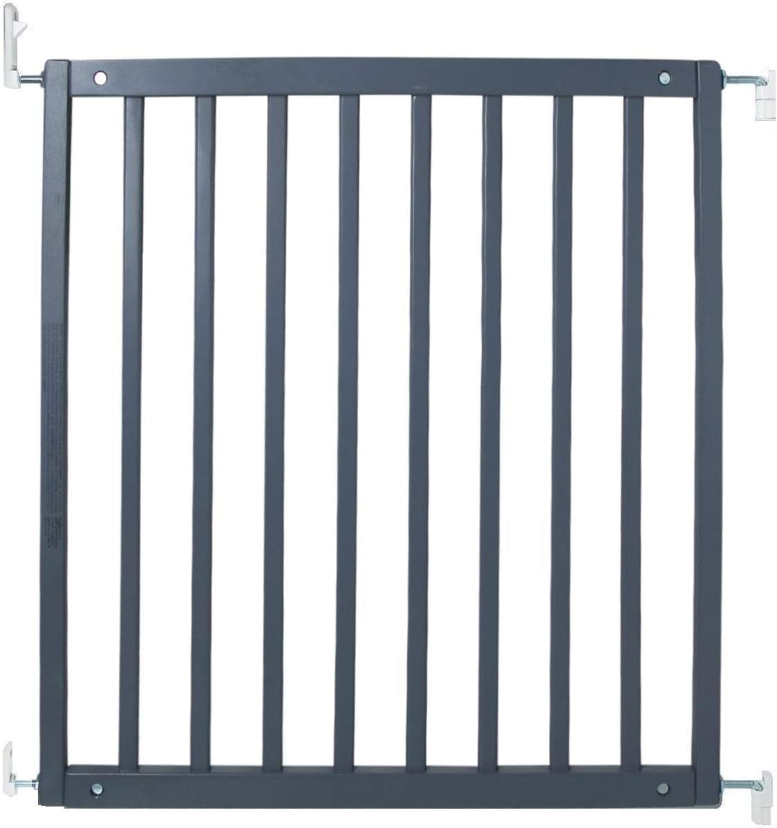 Safetots Simply Secure Wooden Gate, 72cm - 79cm, Grey, Wooden Stair Gate, Screw Fit Baby Gate, Stylish and Practical Safety Barrier