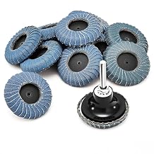 11 PCS 2" Zirconia Mixed Curved Flap Discs80 Grit Ideal for Grinding, Finishing & Deburring Contoured Surfaces Fits Die Grinders