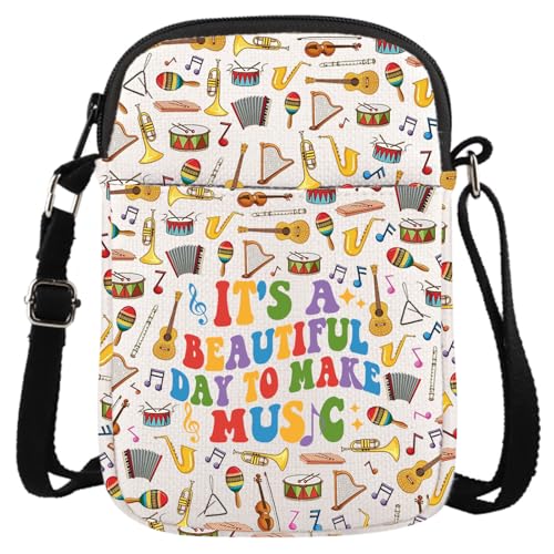 Music Composer Musician Gift Music Teacher Appreciation Gift It’s A Beautiful Day to Make Music Crossbody Bag