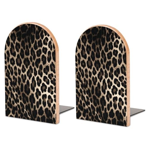 Sujetalibros decorativo de leopardo negro para evitar la caída de libros 2