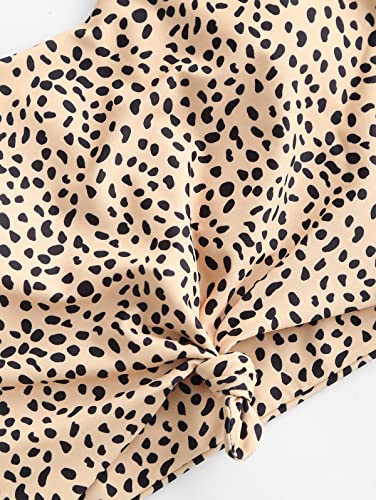 ZAFUL Women's Front Knot Bikini Tops Crop Tankini Top Scoop Neck Padded Bathing Suit Tops Deep Yellow-Top Only XL - Image 6