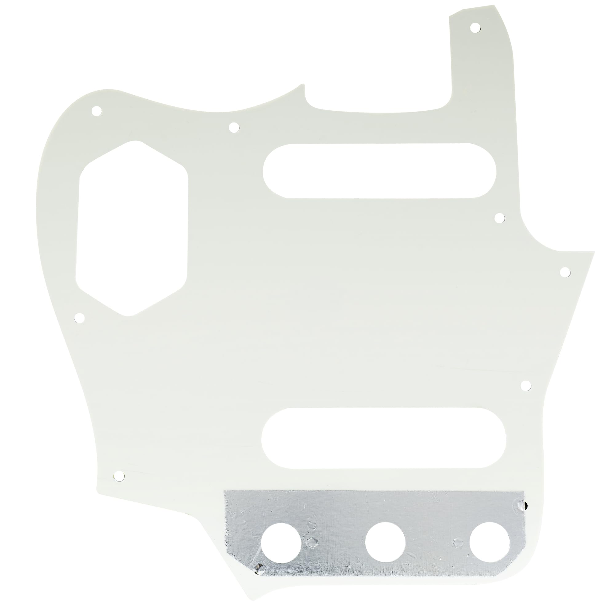 Musiclily Pro 10-Hole 65 60s Vintage Style Guitar Pickguard for Fender American Jaguar 3Ply Parchment - Image 3