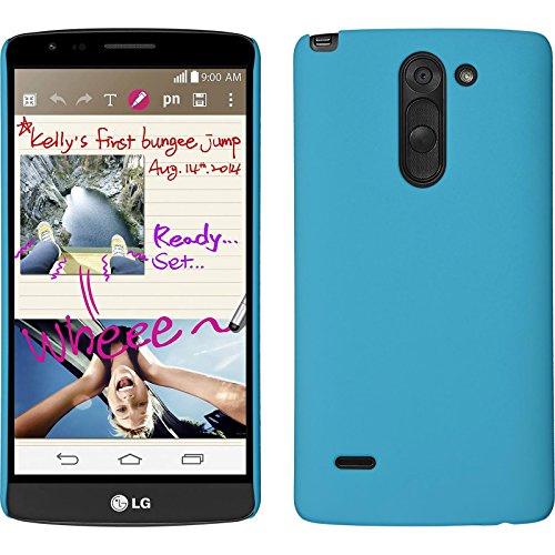 PhoneNatic Funda Rígida Compatible con LG G3 Stylus   Goma Azul Claro   Cover Cubierta + Protector de Pantalla