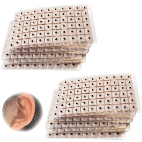 KIRZAX 1200pcs Acupuntura Parche Punto del Oído, Parche de Presión del Oído, Auriculoterapia Masaje del Oído, Parche Desechable de Masaje del Oído