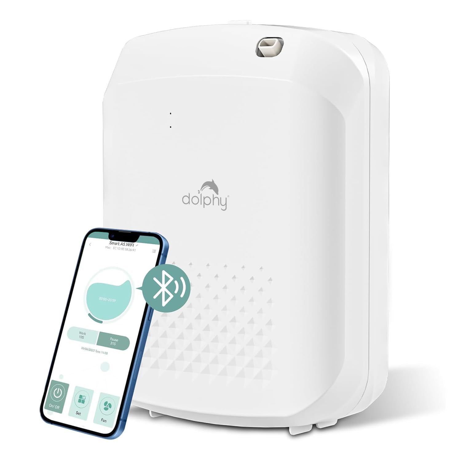 Dolphy Smart Scent Air Diffusers Machine, Waterless Essential Oil Diffuser with Bluetooth | 400ml Capacity | Programmable Timer Schedule with Smart APP Control for Home, Hotel, Spa, Office - White-image-34