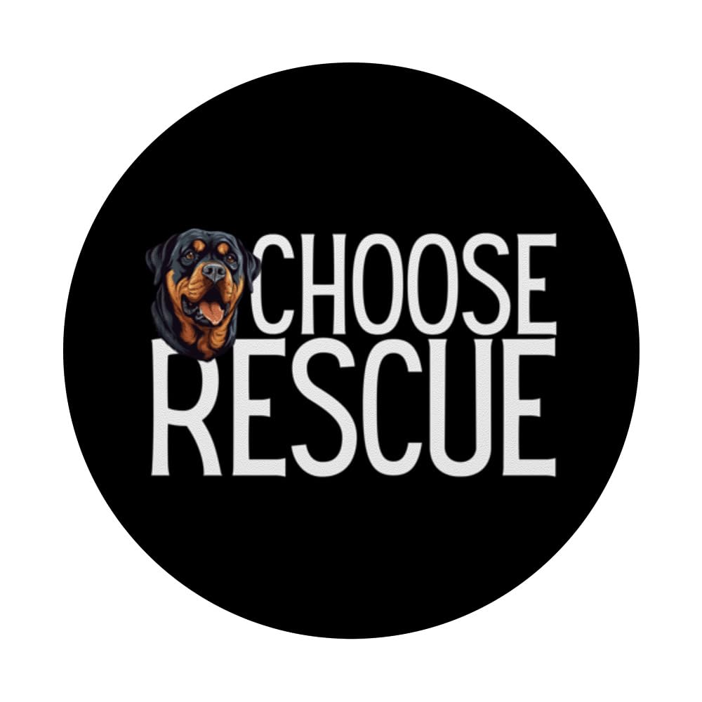 Choose Rescue is an animal enthusiast is a dedicated rescuer PopSockets Swappable PopGrip, Black - Image 3