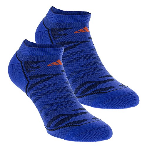 adidas Men's Superlite Prime Mesh Quarter Socks (2-Pair), Blue/Collegiate Navy/Energy Red, Large