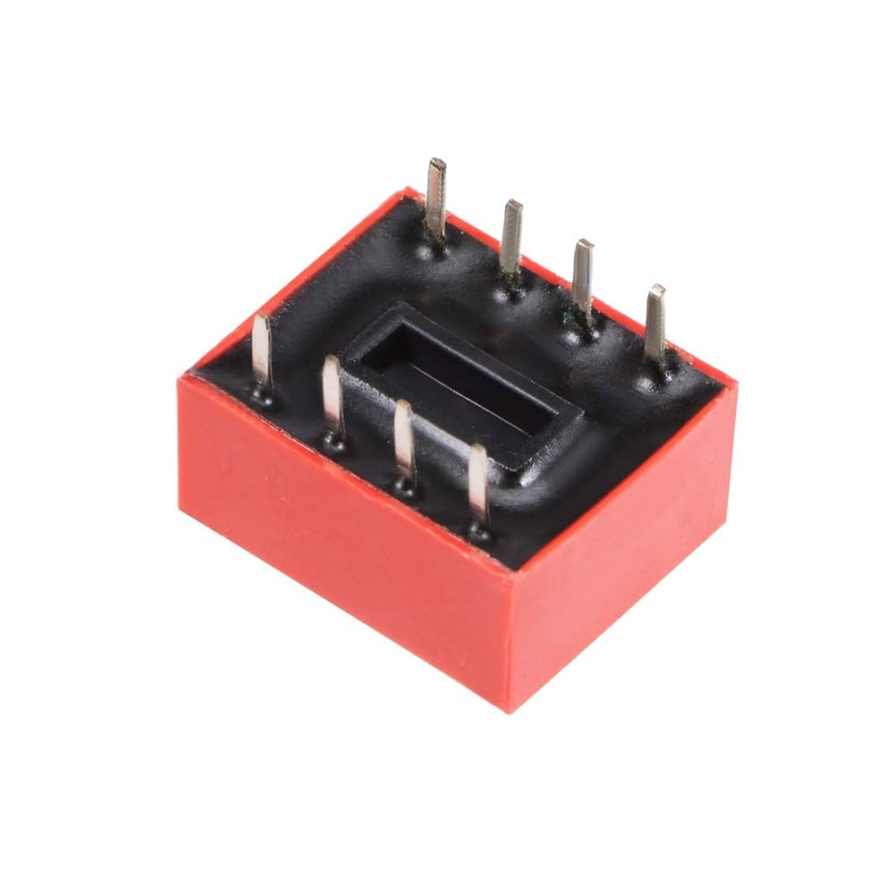 100個セット　日昌電機　DIPスイッチ　8ポート Amazon | uxcell DIP スイッチ ディップスイッチ レッド 1 2 3 4