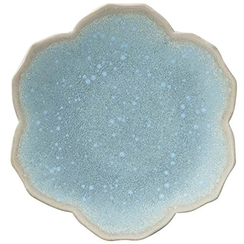 キワコト(Kiwakoto) KIWAKOTO京焼・清水焼 百合 YURI プレート 皿 小皿 豆皿 SS 約10cm 空 ブルー 食器 来客 電子レンジ 食洗機対応 日本製 265878