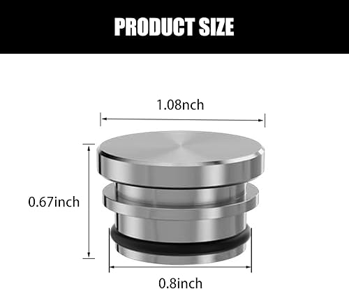 Miniatura 2 de cerfioo 1 funda para encendedor de cigarrillos de automóvil, aleación de 0.68 x 1.1 pulgadas, anillo de goma antiaccidental, tapón sellado,
