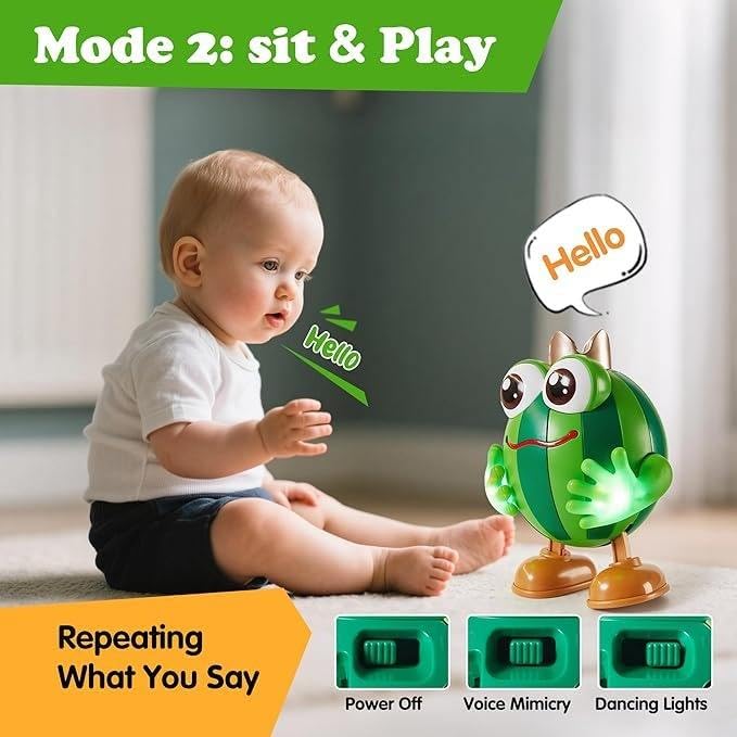 Image of WireScorts Dancing Watermelon Musical Toy for Kids with Light & Music with Talking & Voice Recording Feature, Interactive Cartoon Toys for Babies Boys and Girls (2+ Years)