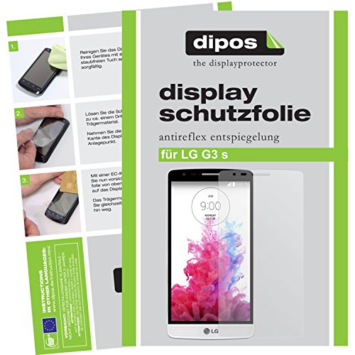 dipos I 2X Protector de Pantalla Mate Compatible con LG G3 S pelicula Protectora