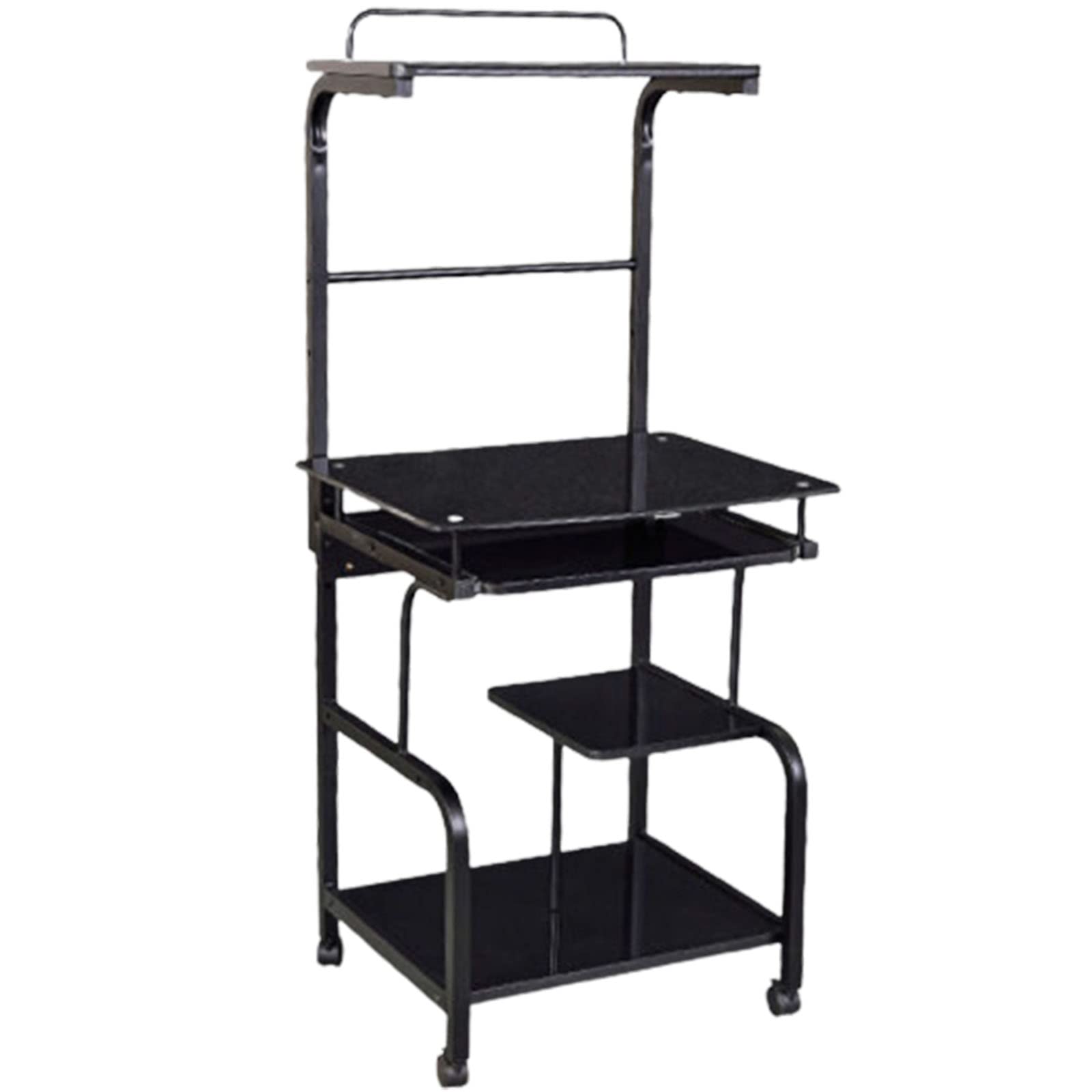 ASerZenith Removable Computer Desk, Simple Bedside Writing Desk Desk With Wheels,Portable Work Writing Study Desk For Study,Black-60 * 48Cm