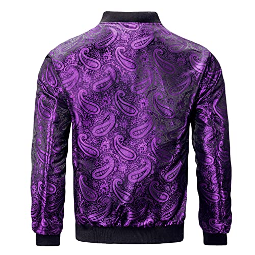 Hi-Tie Paisley Jackets for Men Lightweight Windbreaker Jacket Zipper Coat with Pockets2